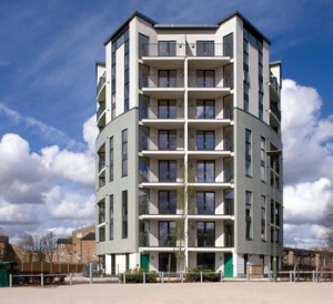 Photograph of "The Tower" from New Hendon Village.